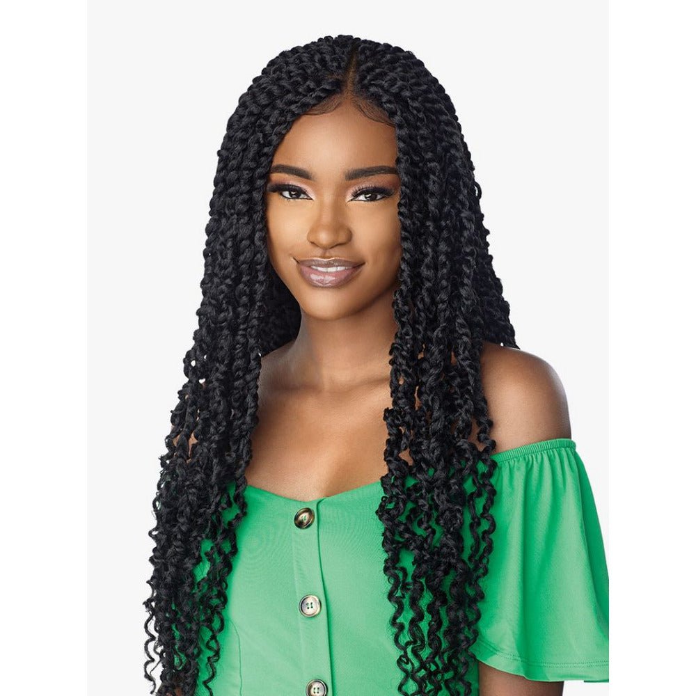 Sensationnel Cloud 9 4x4 Braided Synthetic Lace Front Wig Passion Twist 28