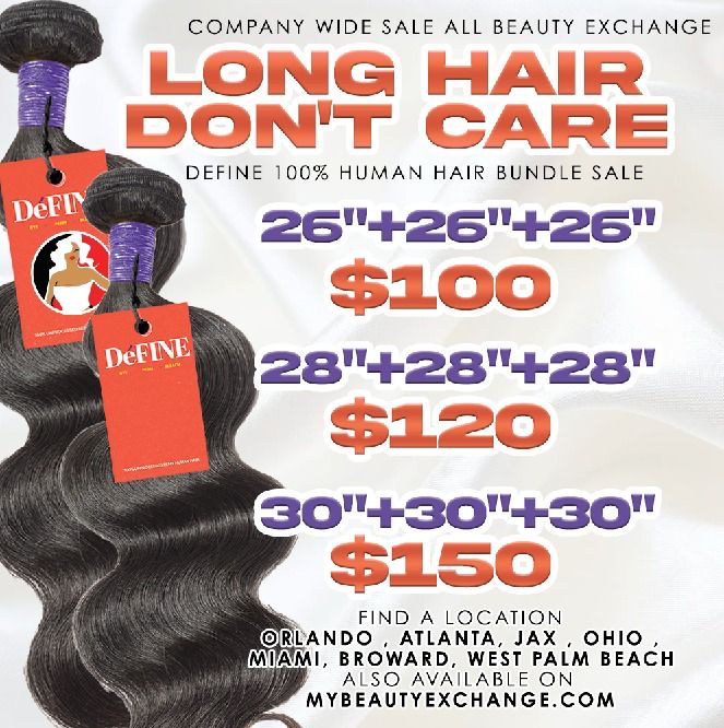 COMPANY WIDE SALE: Long Hair Don't Care Define Bundle Sale - Beauty Exchange Beauty Supply