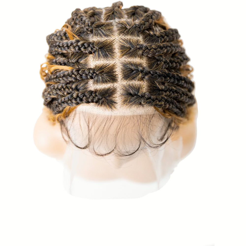 B & B Knotless Synthetic 100% Full HD Lace Wig - Bohemian Box Braid 24