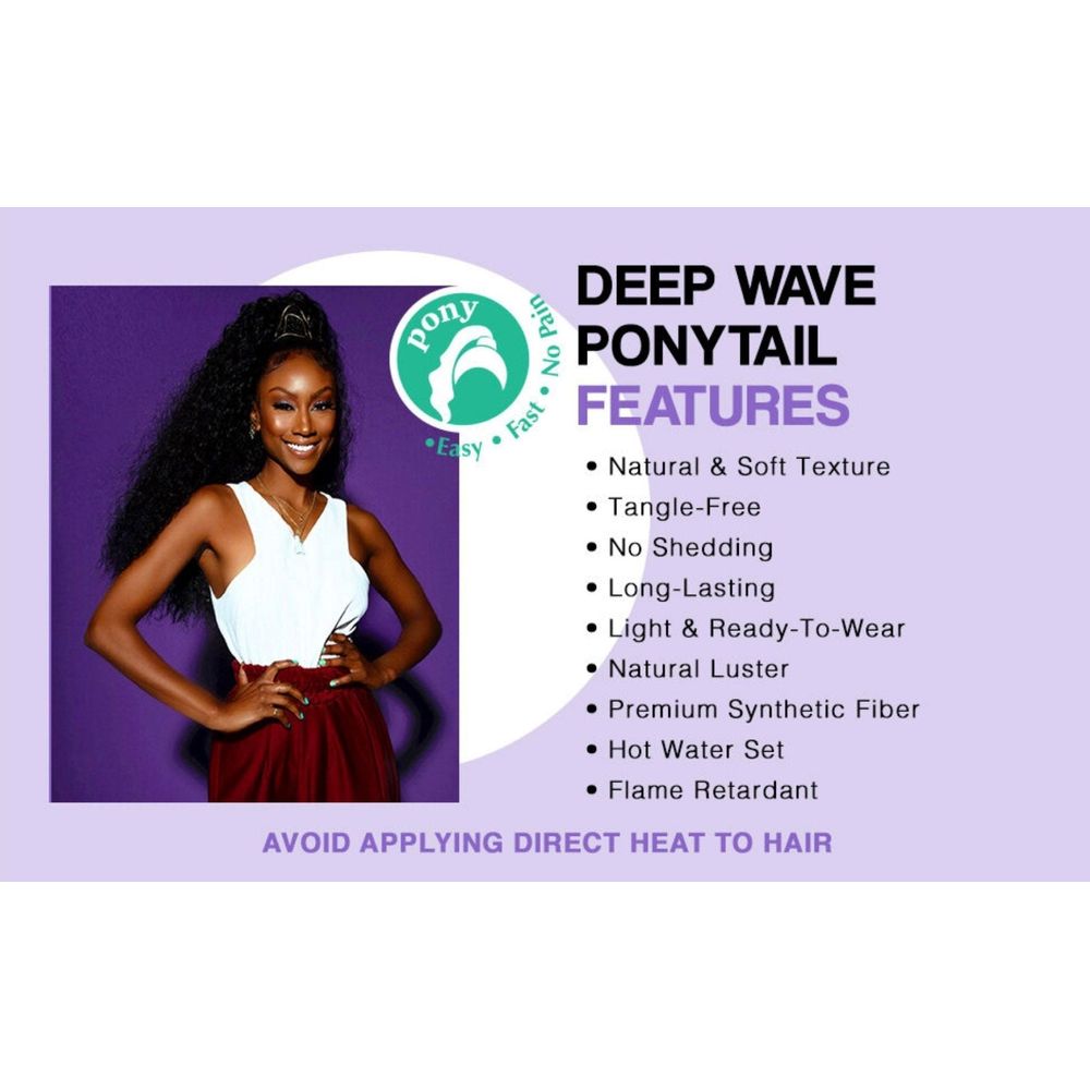 Darling Deep Wave Ponytail Hair Extension Wrap-Around 1X Pack 12" - Beauty Exchange Beauty Supply