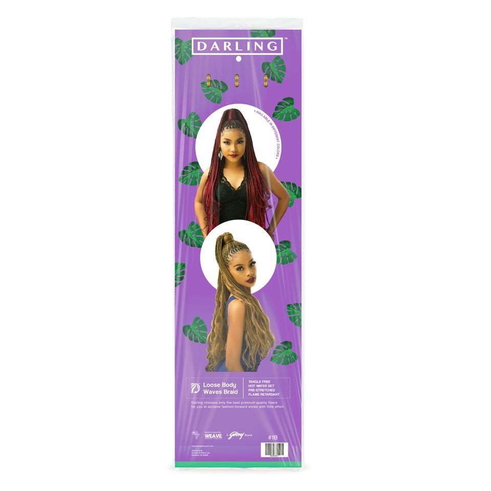 Darling Loose Body Waves Braids Hair Extensions Pre-Stretched 3X Pack 52" - Beauty Exchange Beauty Supply