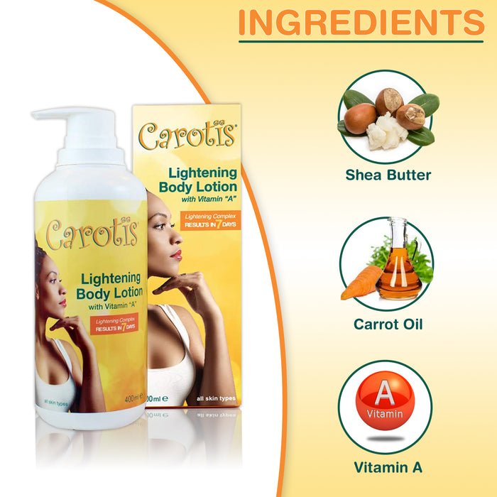 Mitchell Brands Carotis 7 Day Vitamin A Lightening Body Lotion 14.10oz/400ml - Beauty Exchange Beauty Supply