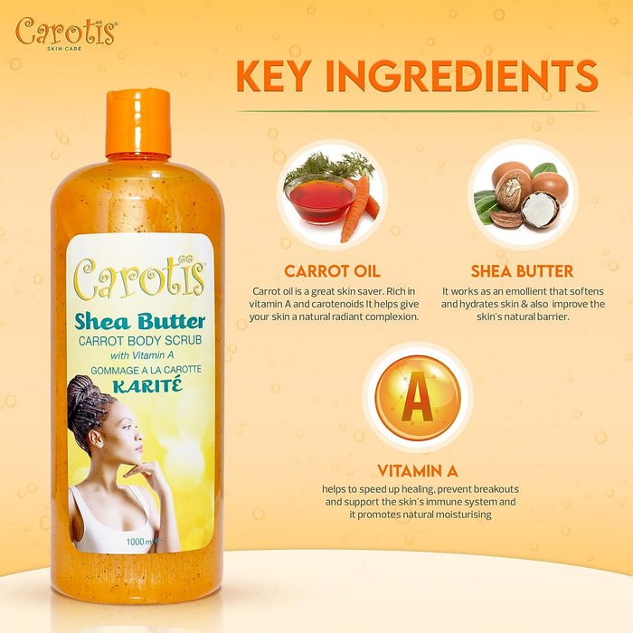 Mitchell Brands Carotis Shea Butter Carrot Body Scrub 35oz/1000ml - Beauty Exchange Beauty Supply