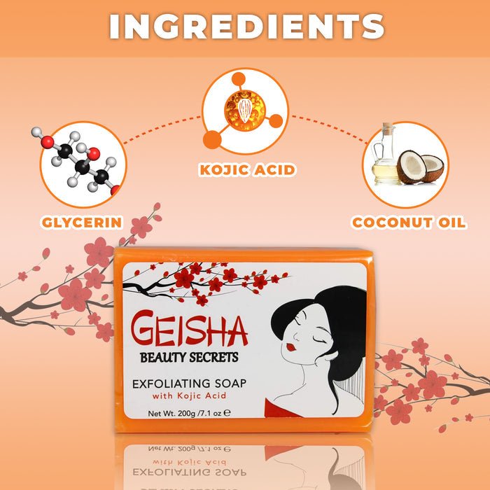 Mitchell Brands Geisha Beauty Secrets Kojic Acid Exfoliating Soap 7.1oz/200g - Beauty Exchange Beauty Supply