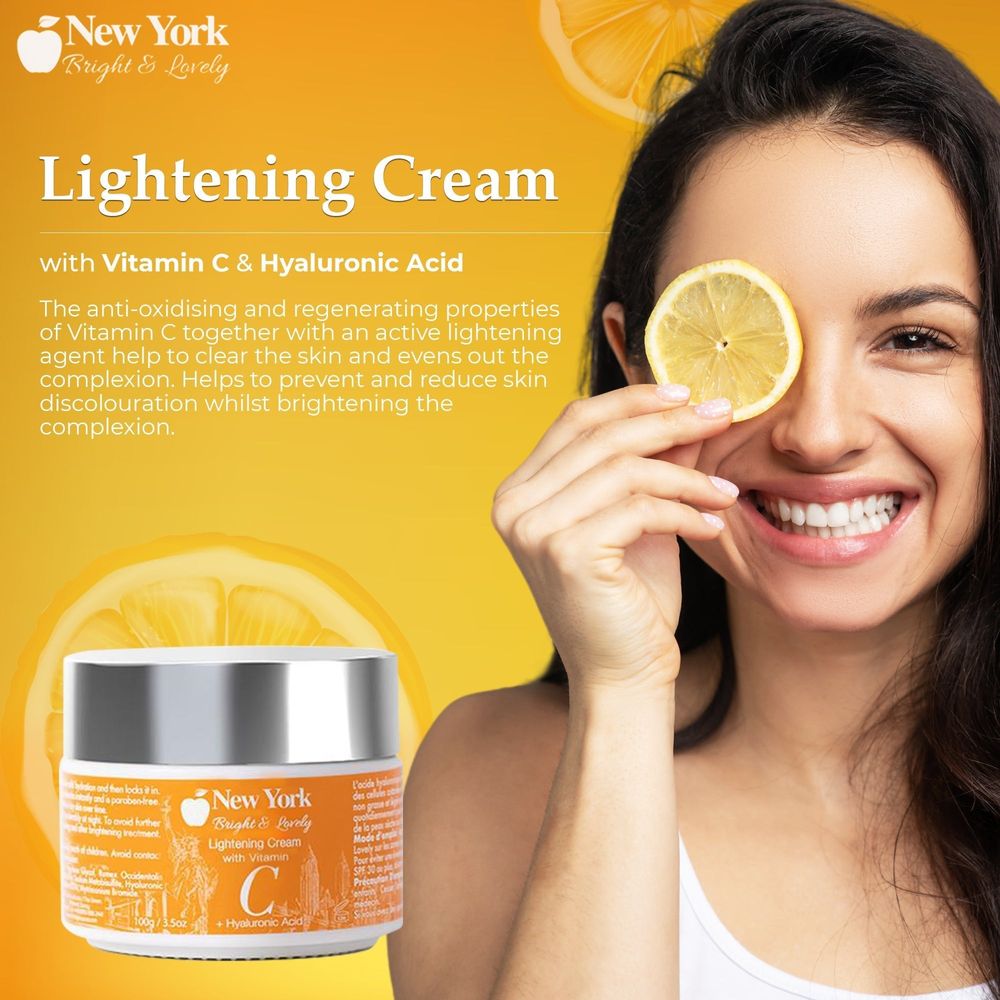 Mitchell Brands New York Bright & Lovely Lightening Cream with Vitamin C and Hyaluronic Acid 3.5oz/100ml - Beauty Exchange Beauty Supply