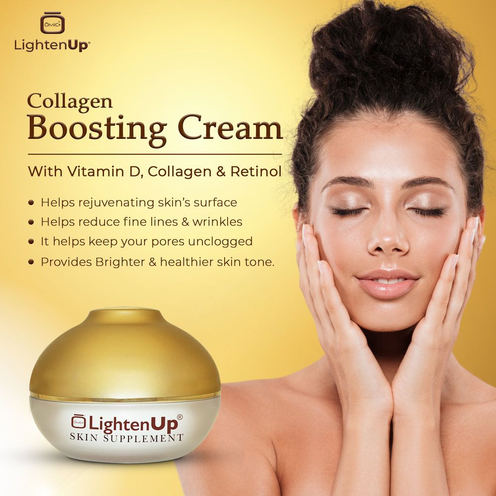 Mitchell Brands Omic LightenUp Collagen Boosting Cream with Vitamin D 3.38oz/100ml - Beauty Exchange Beauty Supply