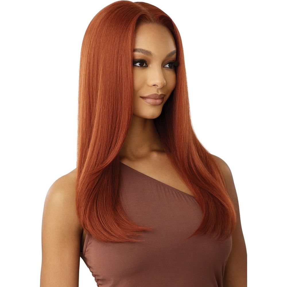 Outre 100% Human Hair Blend 5x5 HD Lace Closure Wig - Natural Yaki 22" - Beauty Exchange Beauty Supply