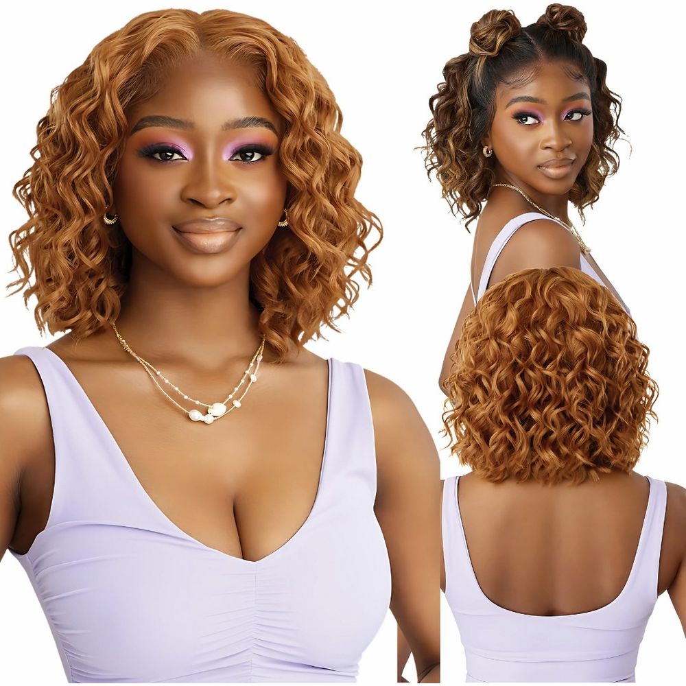 Outre Airtied 100% Fully Hand - Tied Human Hair Blend HD Lace Wig - Loose Deep 12" - Beauty Exchange Beauty Supply