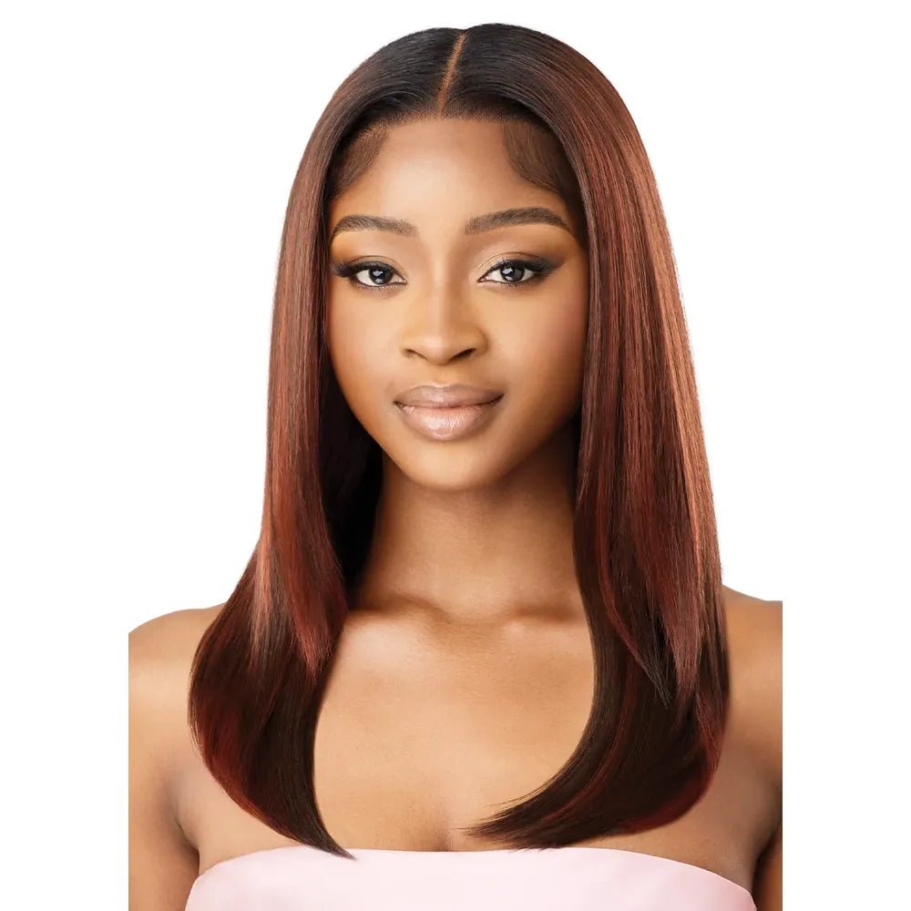 Outre Airtied 100% Fully Hand - Tied Human Hair Blend HD Lace Wig - Sleek Yaki 20" - Beauty Exchange Beauty Supply