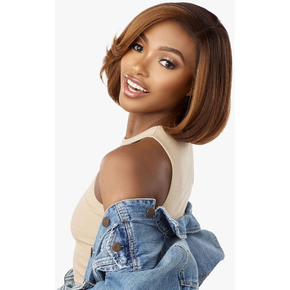 Sensationnel Curls Kinks & Co Kinky Edges Y - Part Synthetic HD Lace Front Wig - Kinky Chic Bob 12" - Beauty Exchange Beauty Supply