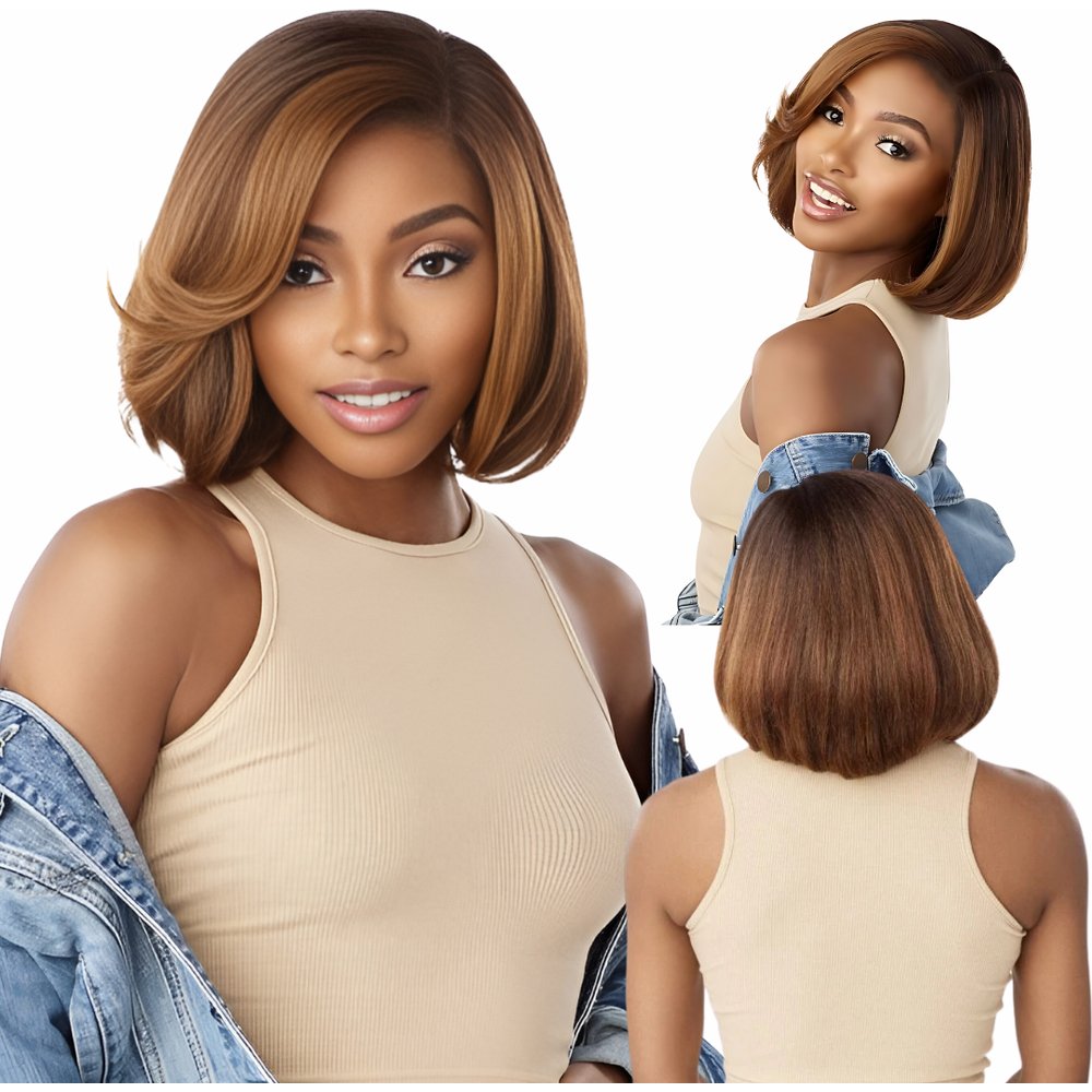 Sensationnel Curls Kinks & Co Kinky Edges Y - Part Synthetic HD Lace Front Wig - Kinky Chic Bob 12" - Beauty Exchange Beauty Supply