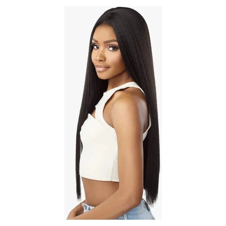 Sensationnel Curls Kinks & Co Kinky Edges Y - Part Synthetic HD Lace Front Wig - Kinky Silk Pressed 26" - Beauty Exchange Beauty Supply