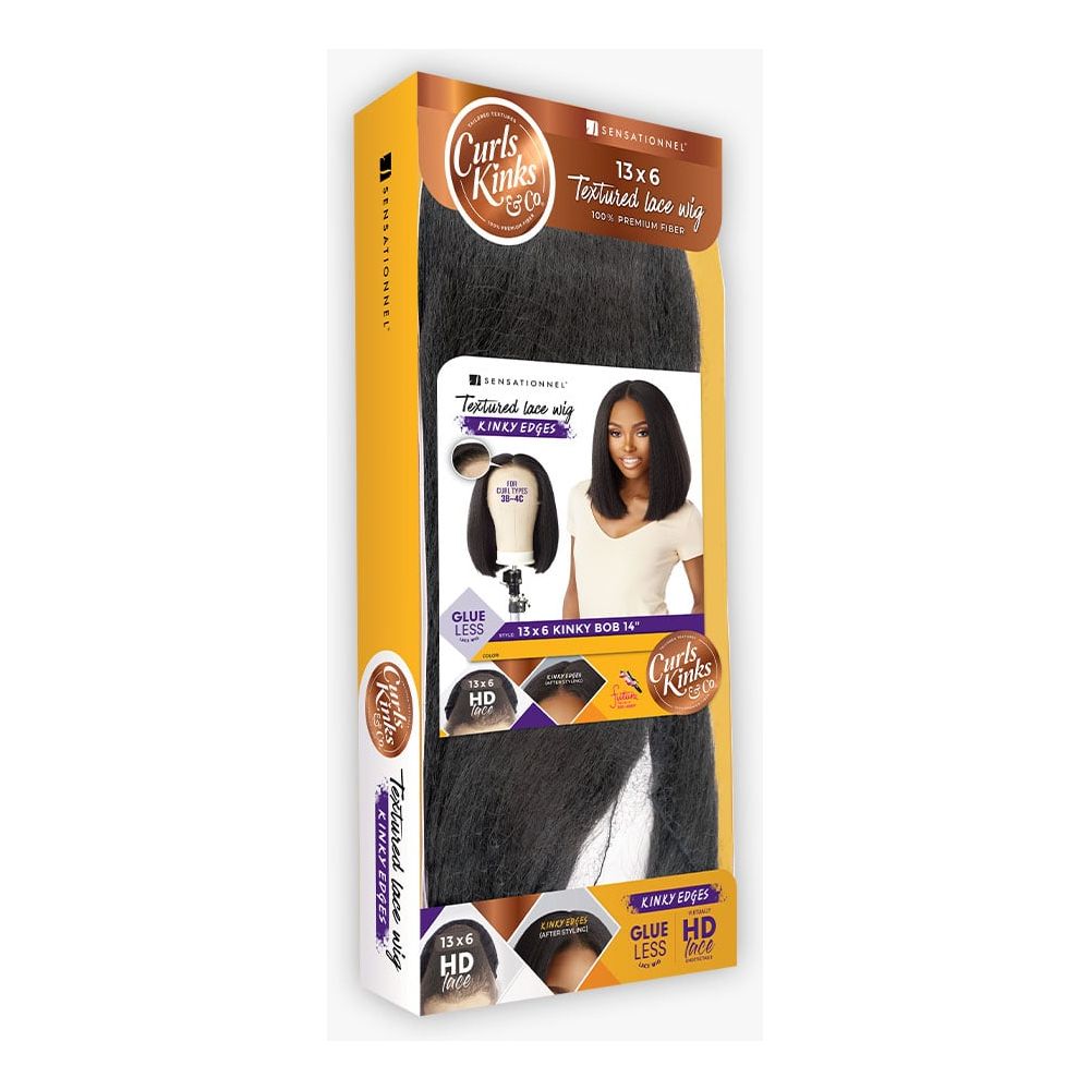 Sensationnel Kinky Edges 13x6 Synthetic HD Lace Front Wig - Kinky Bob 14" - Beauty Exchange Beauty Supply