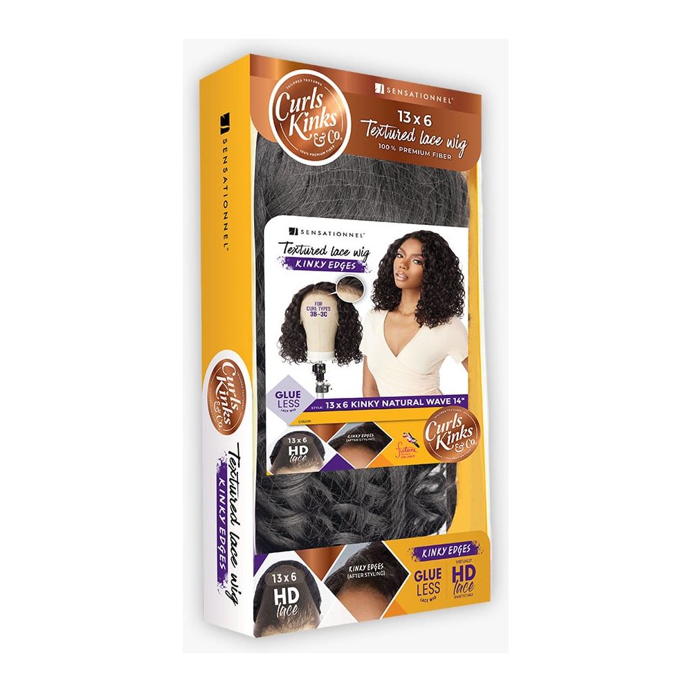 Sensationnel Kinky Edges 13x6 Synthetic HD Lace Front Wig - Kinky Natural Wave 14" - Beauty Exchange Beauty Supply