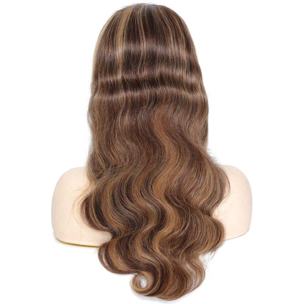 B & B Gold 100% Brazilian Human Hair 13x4 Lace Front Wig - Piano T4/27/30 - Beauty Exchange Beauty Supply