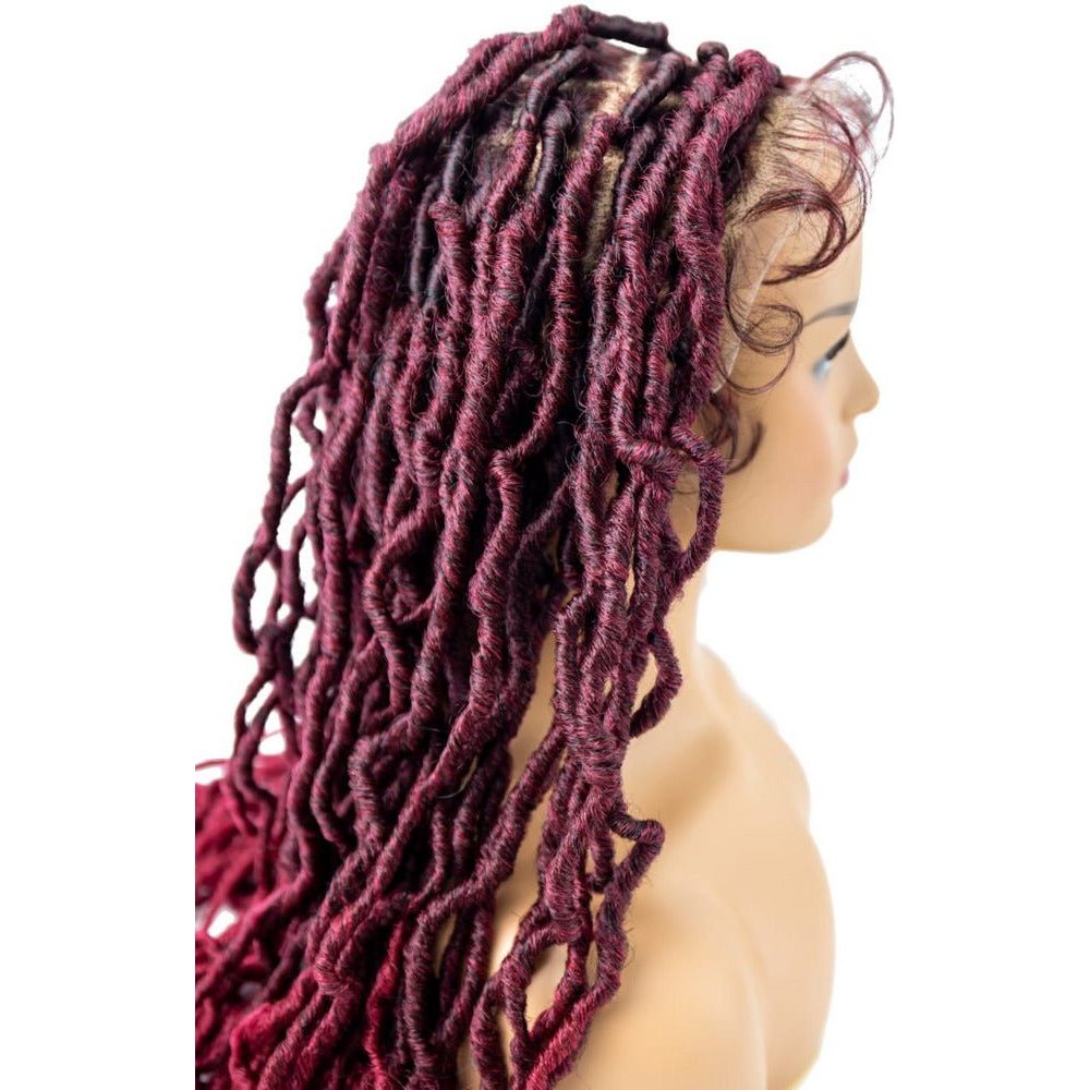 B & B Knotless Synthetic 100% Full HD Lace Wig - Knotless Loc 24"