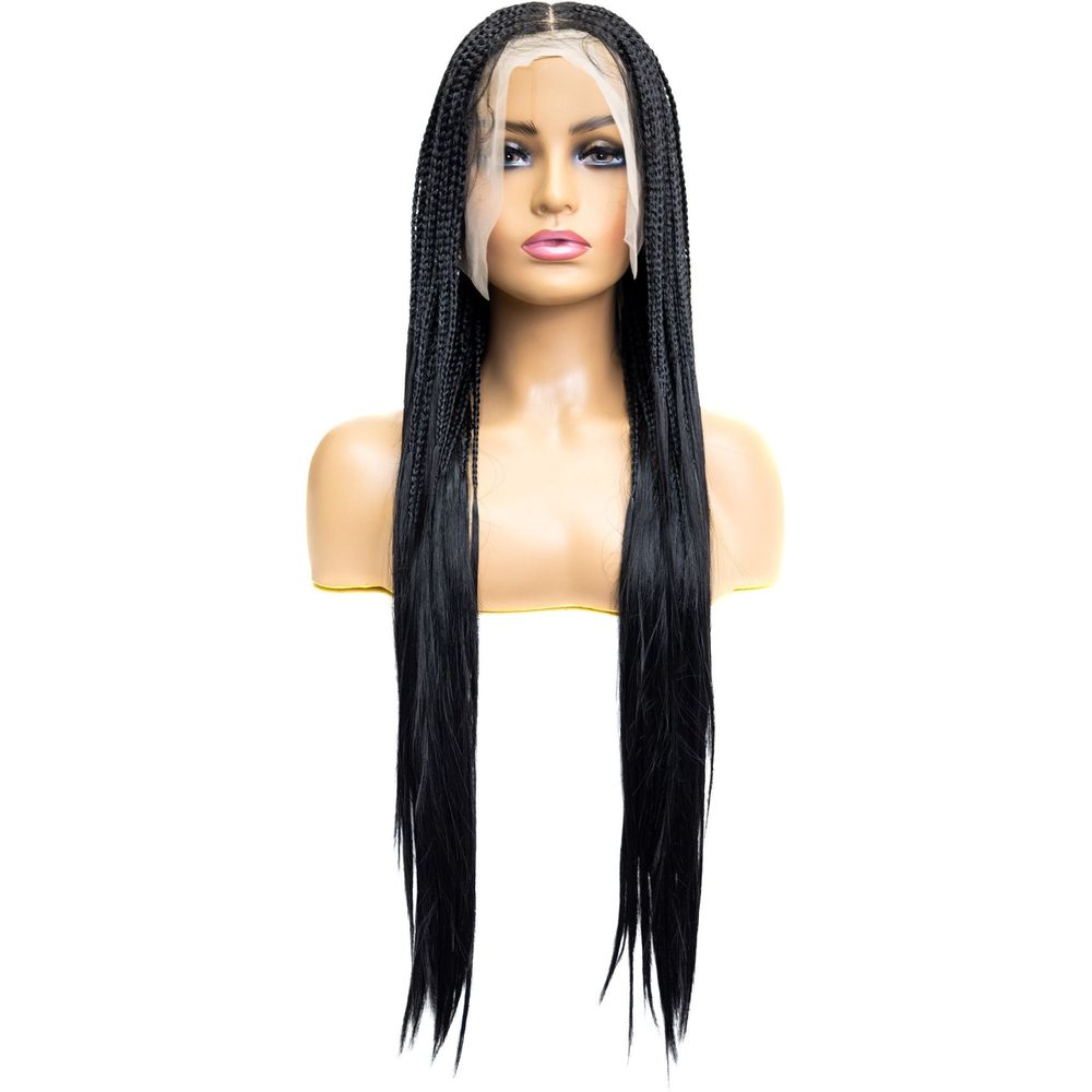 B & B Knotless Synthetic Braided Full Lace Wig - Micro Boho Silky Straight 30" - Beauty Exchange Beauty Supply