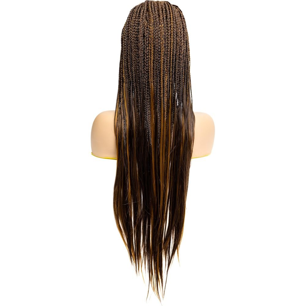 B & B Knotless Synthetic Braided Full Lace Wig - Micro Boho Silky Straight 30" - Beauty Exchange Beauty Supply