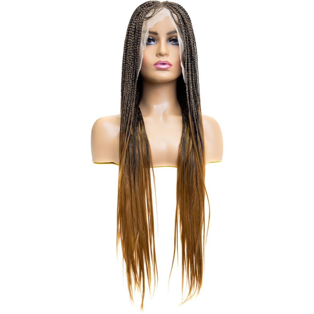 B & B Knotless Synthetic Braided Full Lace Wig - Micro Boho Silky Straight 30" - Beauty Exchange Beauty Supply