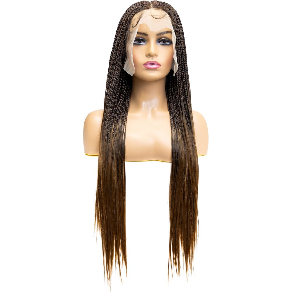 B & B Knotless Synthetic Braided Full Lace Wig - Micro Boho Silky Straight 30" - Beauty Exchange Beauty Supply