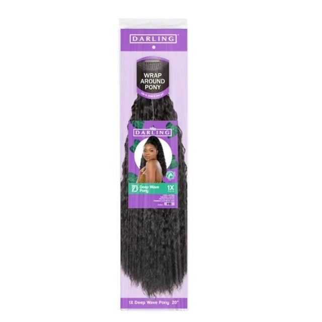 Darling Deep Wave Ponytail Hair Extension Wrap-Around 1X Pack - Beauty Exchange Beauty Supply