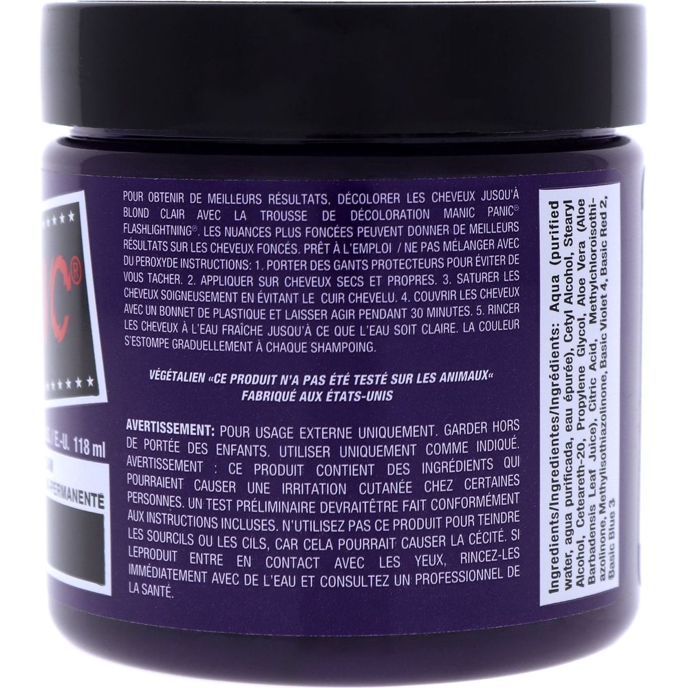 Manic Panic Creamtone Semi Permanent Hair Dye - Purple Haze 4oz - Beauty Exchange Beauty Supply