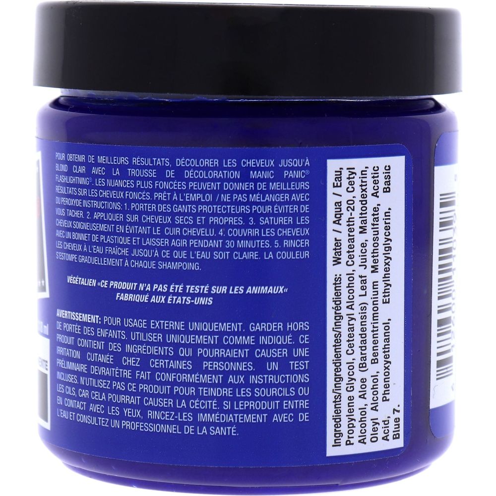 Manic Panic Creamtone Semi Permanent Hair Dye - Rockabilly Blue 4oz - Beauty Exchange Beauty Supply