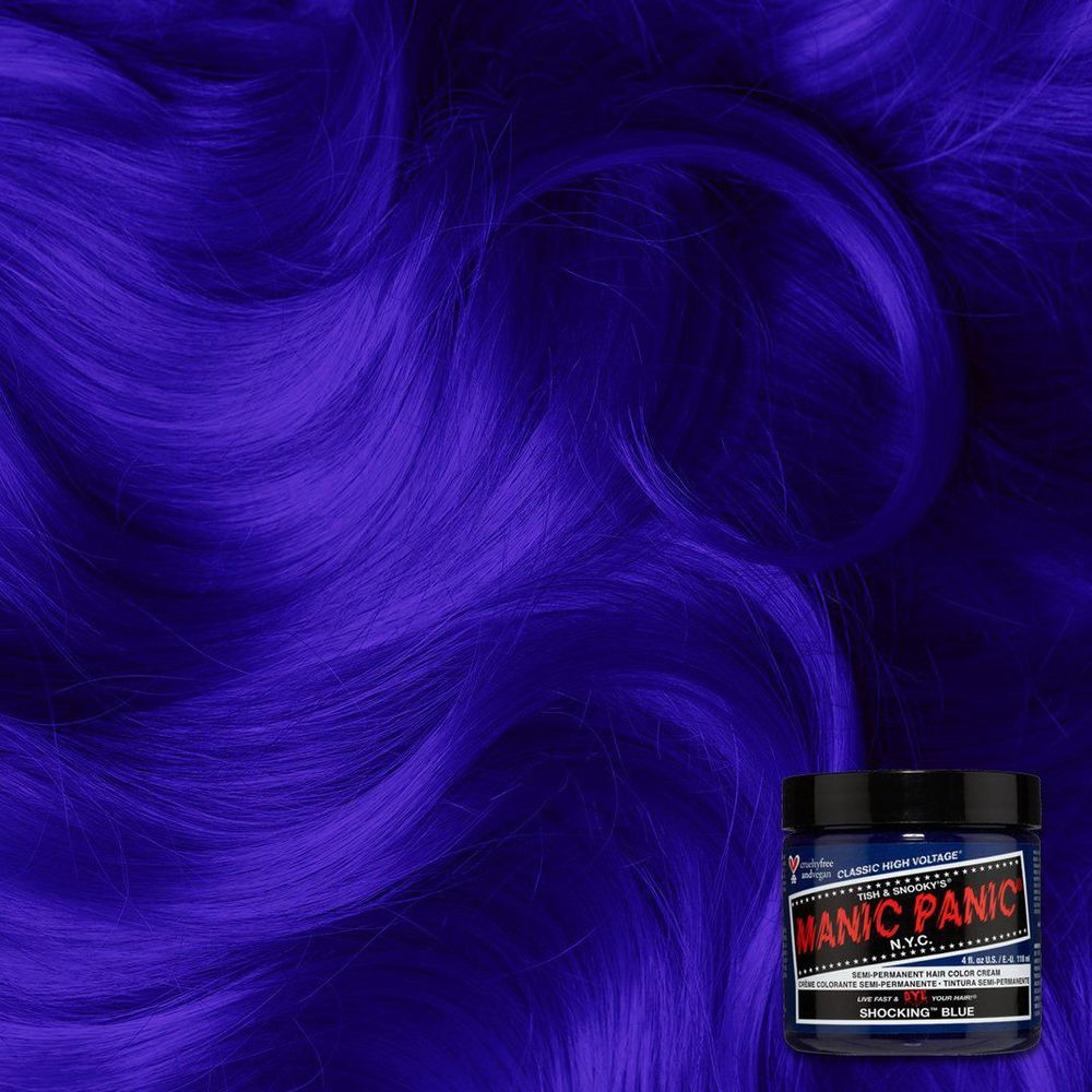 Manic Panic Creamtone Semi Permanent Hair Dye - Shocking Blue 4oz - Beauty Exchange Beauty Supply