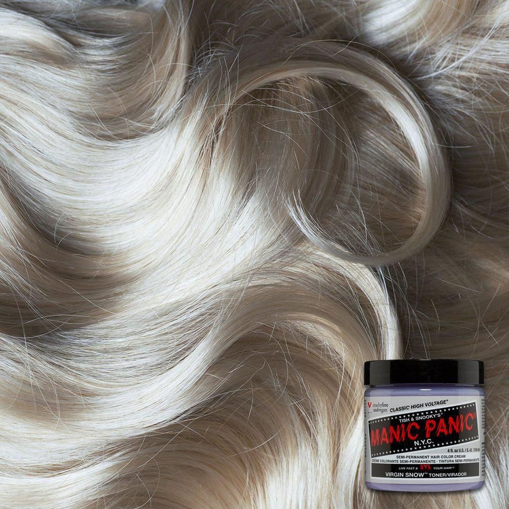 Manic Panic Creamtone Semi Permanent Hair Dye - Virgin Snow White Toner/Mixer 4oz - Beauty Exchange Beauty Supply