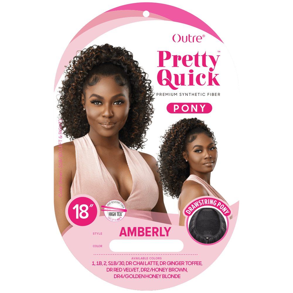 Outre Pretty Quick Premium Synthetic Drawstring Ponytail - Amberly - Beauty Exchange Beauty Supply