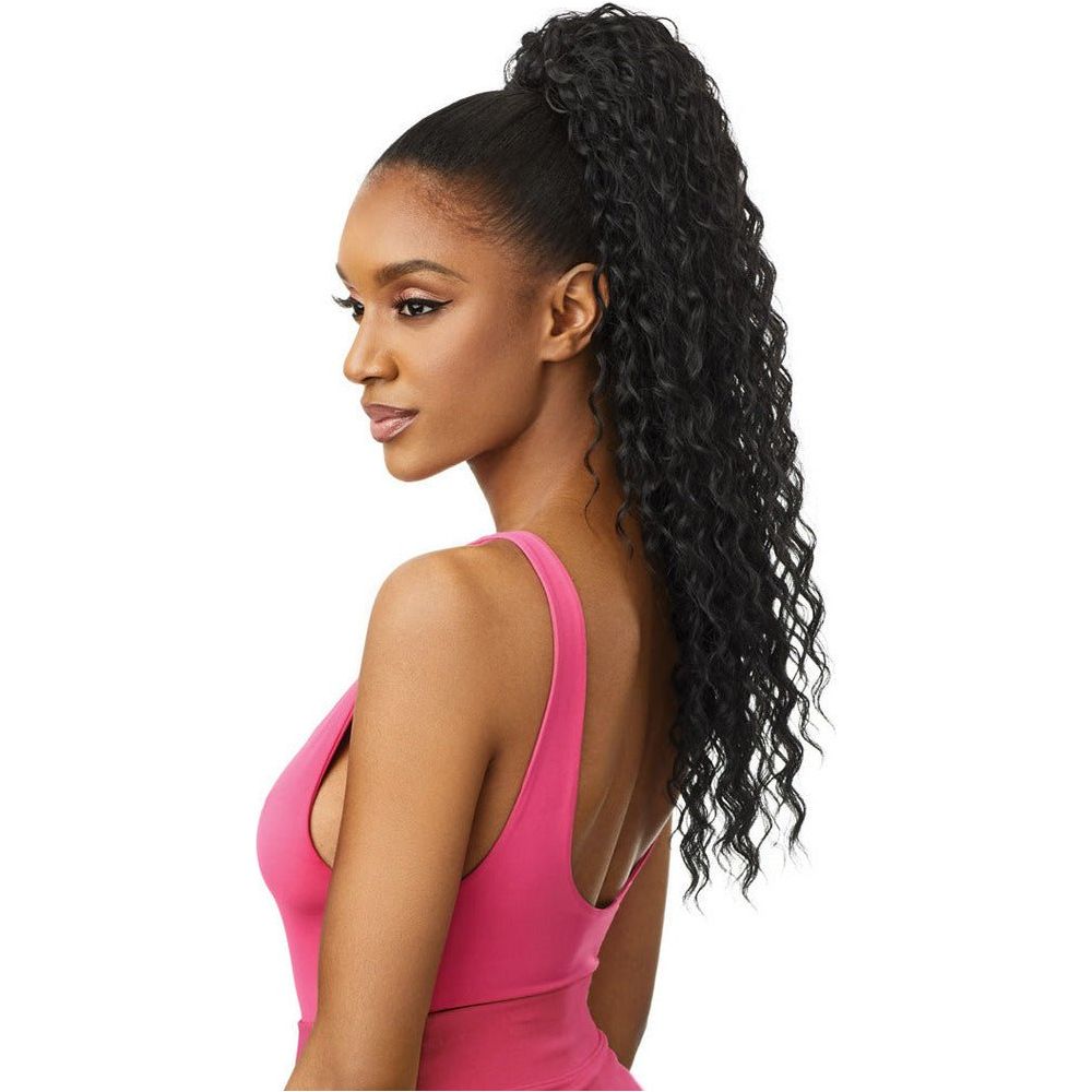 Outre Pretty Quick Synthetic Drawstring Ponytail - Deep Curl 24" - Beauty Exchange Beauty Supply