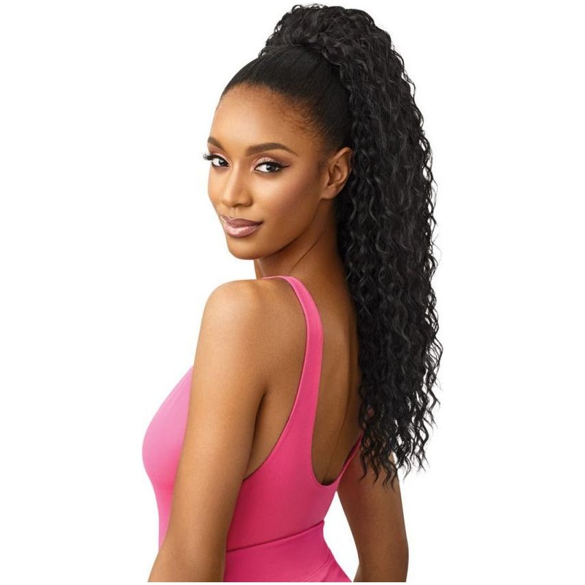 Outre Pretty Quick Synthetic Drawstring Ponytail - Deep Curl 24" - Beauty Exchange Beauty Supply