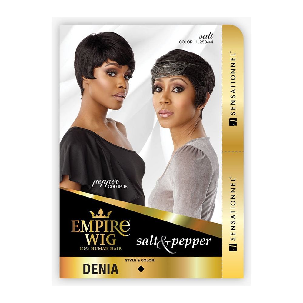 Sensationnel Empire Human Hair Salt & Pepper Full Wig - Denia - Beauty Exchange Beauty Supply