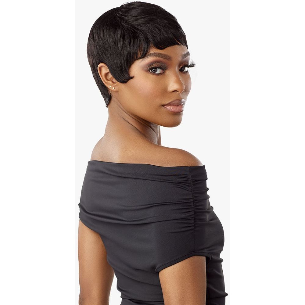 Sensationnel Empire Human Hair Salt Pepper Full Wig Evie